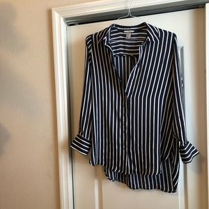 Blue and White Stripped Blouse